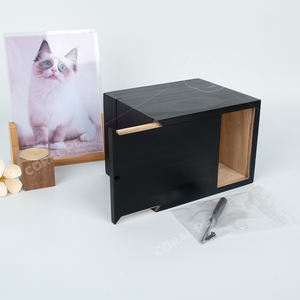 Urne en bois pour animaux de compagnie crémation cendres souvenir <span class=keywords><strong>chien</strong></span> chat animal urne en bois urne pour animaux de compagnie avec mousse <span class=keywords><strong>argile</strong></span> pour <span class=keywords><strong>empreinte</strong></span> fournisseur funéraire pour animaux de compagnie - Product Image 3