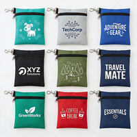 VENTE FLASH Pochette de golf personnalisée avec logo en nylon 360 °   Sac à accessoires de golf avec crochet rotatif pour pochette cadeau promotionnelle