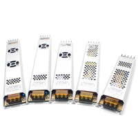Alimentation à découpage ultra-mince 12V 24V 60W 100W 200W 300W 400W pour bande LED, panneau publicitaire et caisson lumineux
