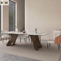 Table de salle à manger en quartz DOJII, ensemble de salle à manger 5 pièces, nouveau mobilier classique avec structure en aluminium, table de salle à manger blanche et grise de 48 pouces, chaise