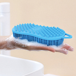 Silicone Massage Bath <b>Brush</b> Oval 15x9x4.6cm For Scalp Cleaning And Relaxation <b>Shampoo</b> Comb - Product Image 1