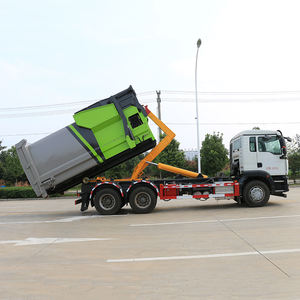 10-व्हीलर हॉयो आर्म-रोल ट्रक 16cbm हुक लिफ्ट कंटेनर रियर लोडर-सेमी-ऑटो हुक आर्म कचरा संपीड़ित बिक्री के लिए - Product Image 6