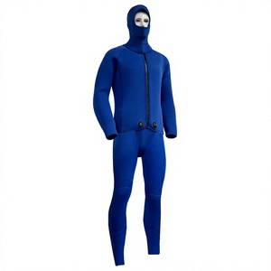 Traje de Neopreno Azul con Capucha, Manga Larga, Cierre Frontal, Traje de Buceo con Serigrafía, Servicio OEM - Product Image 4