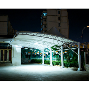 Auvent de stationnement cantilever résistant au vent, structure tendue en PVC, abri pour voiture, abri de stationnement - Product Image 4