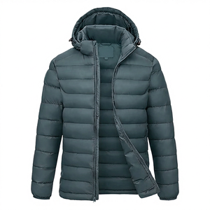 Chaqueta Acolchada Unisex Vintage de Mezclilla con Bordado, Resistente al Agua, con <span class=keywords><strong>Capucha</strong></span> Desmontable, Ligera y Aislada para Invierno 4 - Product Image 3