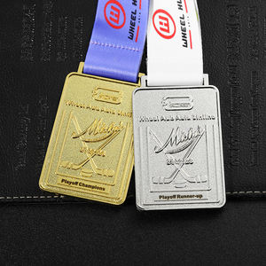 Actory-insignia personalizada de aleación de zinc, medalla de metal con cinta de aleación de zinc y esmalte suave de alta calidad, 3D - Product Image 4