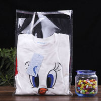 Sacs en plastique transparents BOPP OPP autocollants sur mesure, refermables, pour vêtements et chaussettes, impression de logo personnalisée possible