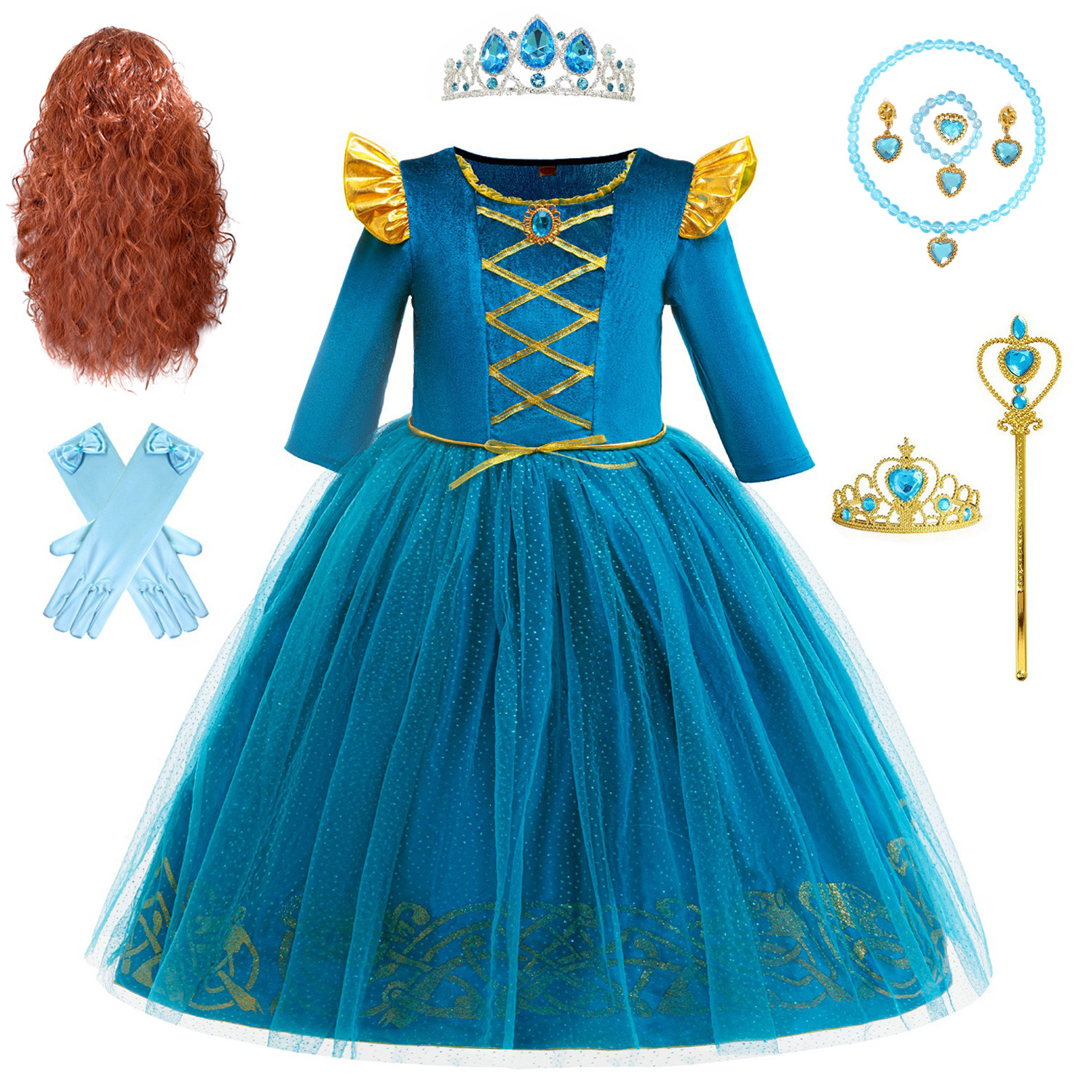 princess polly baby blue dress Amazon.com: Disney Princess Merida Brave Deluxe Girls' Costume : Clothing,  Shoes & Jewelry main image 0