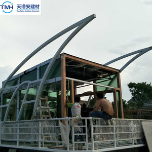 Steel Frame Carport Peak <b>Roof</b> Powder Coated Customized Waterproof For School Garage Installation - Product Image 2