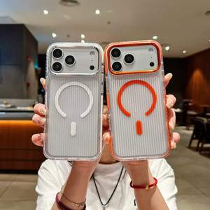 เคสโทรศัพท์แบบแข็งบางพิเศษ ลายลูกฟูก รองรับการชาร์จไร้สายแบบแม่เหล็ก ผิวด้าน โปร่งแสง สำหรับ iPhone 18 17 Pro Max 16 15 14 13 - Product Image 2