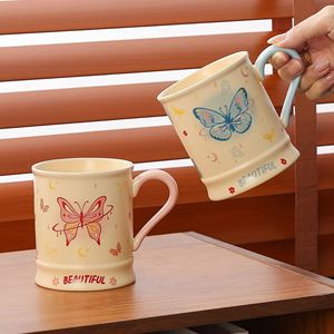 Mm Vlinderstrik Mok Met Souvenir Paar Keramische Beker Schattige Crème Vlinder Koffiekopje Meisje Hart Ontbijt Melk Mok - Product Image 3
