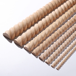 Moulures de meubles en bois sculptées CNC de style moderne, moulures en bois massif en forme de corde - Product Image 1
