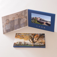 Cartes de vœux personnalisées 7 pouces, prix d'usine bon marché, brochures vidéo Lcd
