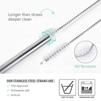 Pailles à cocktail réutilisables en acier inoxydable 304 avec logo personnalisé, pailles courtes en métal de 4, 5, 6, 7 pouces pour bars et restaurants
