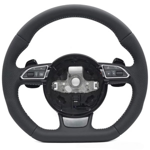 Volante Deportivo de Fibra de Carbono Forjado con Base Plana para <span class=keywords><strong>Audi</strong></span> <span class=keywords><strong>A1</strong></span>/A3/A4/A5/A6/A8 2011-2017, Volante Económico - Product Image 2