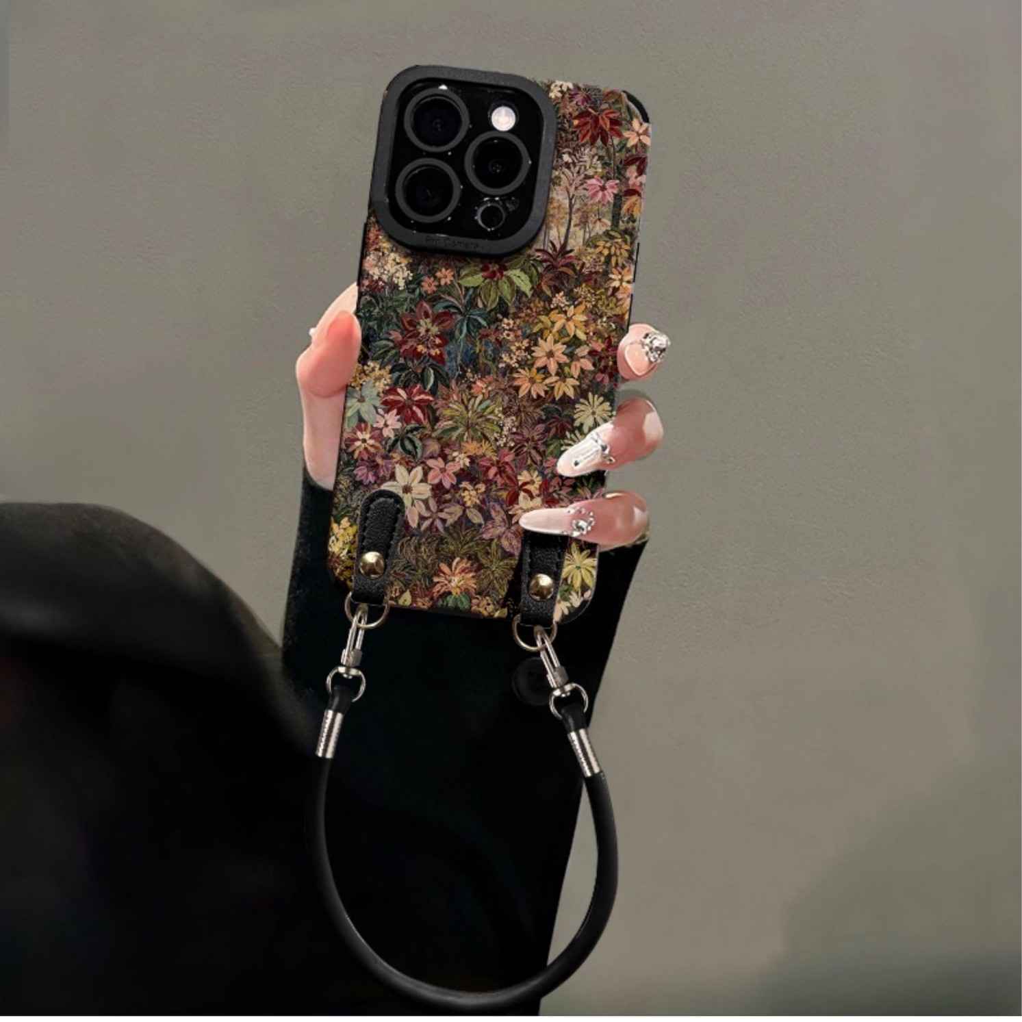 Pupil Leather - Oil Painting Herbs Double Snap Hanging Cord