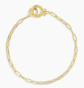 Браслет-цепочка из позолоченного золота 18 карат, массивный, с застежкой OT, для самостоятельного изготовления подвесок, не тускнеет, водонепроницаемый, изысканные украшения для женщин - Product Image 1