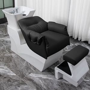 Chaise de shampooing moderne de luxe en acier inoxydable imperméable pour salon de coiffure et salle de bain, couleur personnalisable - Product Image 6