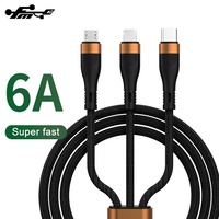 Kabel Pengisian Daya Cepat, Kabel Pengisian Daya Mikro Tipe-c 6A, Aksesori Pengisian Daya USB 4 In 1 untuk Ponsel