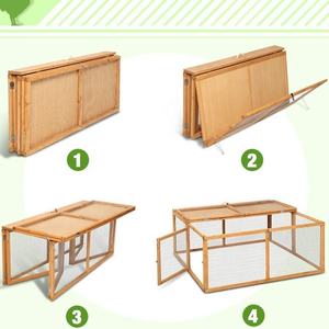 Meilleure vente en gros de maisons pliantes en bois pour animaux de compagnie cages pour petits animaux poulailler en bois clapier poulailler <span class=keywords><strong>cage</strong></span> pour volaille - Product Image 4