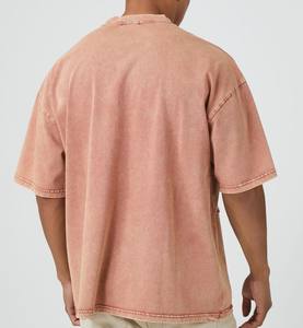 T-shirt Vintage in bianco t-shirt oversize con logo personalizzato da uomo t-shirt da strada in stile lavato t-shirt - Product Image 5