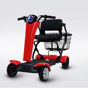 easily go over most speed bumps and the shock absorption helps tremendously Auto Fold 4 wheelchair scooter