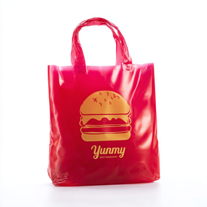 Vente en gros Sacs d'emballage réutilisables pour courses à emporter Sac à poignée souple avec logo personnalisé avec gravure - Product Image 1