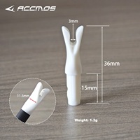 Nocks d'insertion pour flèches de tir à l'arc, forme plate, ID 6,2 mm, pour entraînement rapide, à angle large, avec queue en S et queue en Y