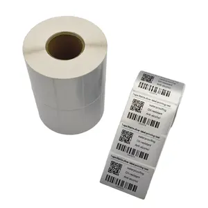 PET Thermal Transfer Stickers 60mm*40mm Glossy Matte Silver Surface Heat Resistant PET Packaging Label