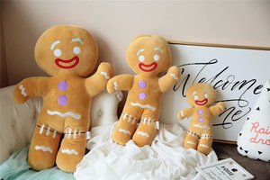 Vente en gros usine : Poupée Bonhomme en pain d'épices créative, jouet en peluche apaisant en forme <span class=keywords><strong>de</strong></span> biscuit pour filles, cadeaux <span class=keywords><strong>de</strong></span> Noël - Product Image 2