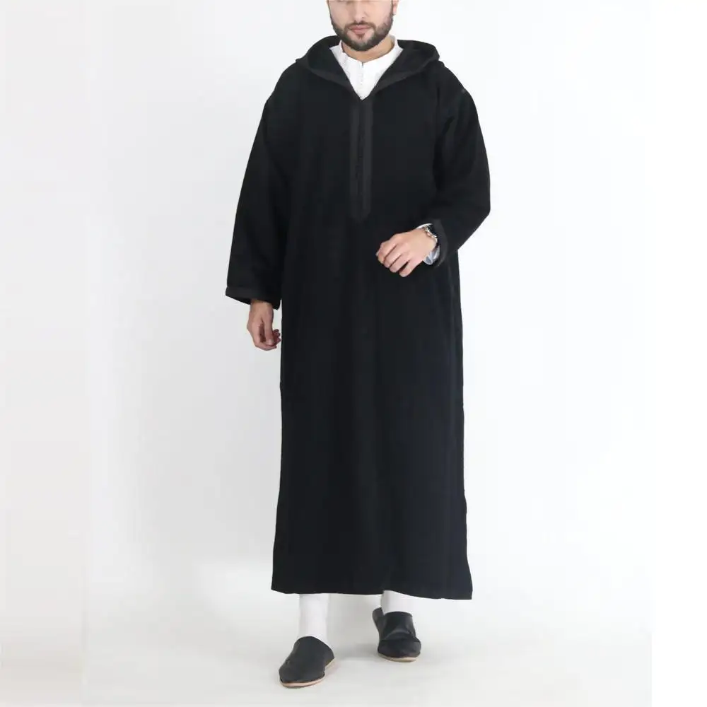 Camisa de capuz longo para homens, roupão abaya longo estilo étnico casual, tecido disponível em tamanhos XL XXL 3XL, novidade para venda, novidade de 2024