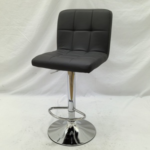 Grey barstools Bar ghế truy cập chiều cao điều chỉnh xoay phân với trở lại PU da nhà bếp truy cập Phân Đặt ghế ăn - Product Image 4