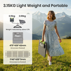 Fossibot SP110 แผงโซลาร์เซลล์พกพาสำหรับใช้งานนอกบ้าน 18.68V 110W แบบยืดหยุ่น พับเก็บได้ ใช้ได้ทั้งในบ้านและนอกบ้าน - Product Image 2