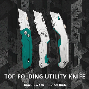 Couteau utilitaire multifonctionnel pliable de haute qualité à bas prix, lame en acier inoxydable industriel, manche en alliage d'aluminium, OEM - Product Image 2