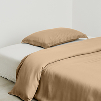 Ensemble de literie hôtelière 4 pièces en coton 100% de qualité supérieure, couleur unie, 200 fils/cm², toutes saisons, écologique, pour usage domestique