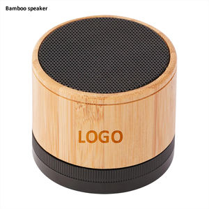 Mini haut-parleur Bluetooth portable sans fil avec lecteur de musique TF, logo OEM en bambou, 3W - Product Image 1