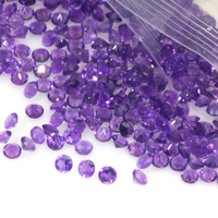 Pierres précieuses en vrac de forme ronde grossiste de géode d'améthyste brésilienne taillée à facettes faisant des bijoux améthyste naturelle populaire