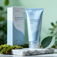Nettoyant pour les pores Aha Bha Pha, qualité professionnelle, naturel, doux, efficace, avancé, mousse riche pour usage quotidien, OEM pour le commerce international