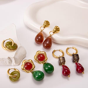 Damesmode zilveren oorringen trendy sieraden goud 18k minimalistische holle roestvrijstalen draadoorring ALN2512018 - Product Image 5