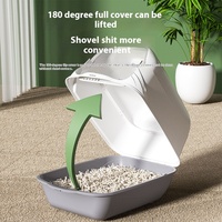 Vente flash - Bac à litière automatique en plastique extra-large avec tiroir fermé et fonction de nettoyage facile - Accessoire essentiel pour chat