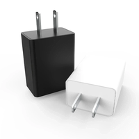   Alimentation murale USB simple à 2 broches certifiée FCC, faible consommation, large plage de tension 5V, personnalisée pour smartphone et haut-parleur Bluetooth
