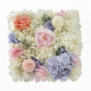 <span class=keywords><strong>Panneau</strong></span> mural de fleurs artificielles en soie hydrangea et pivoine 35x35cm imperméable réutilisable pour mariage, Noël, remise de diplôme - Product Image 5