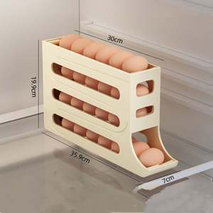 Kitchen Egg <b>Box</b> Storage <b>Box</b> Refrigerator <b>Large</b> Capacity Egg Storage <b>Box</b> Container Refrigerator Egg Organizer - Product Image 1