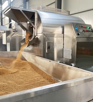 Machine de torréfaction de céréales industrielle automatique à gaz et électrique pour le traitement alimentaire (maïs, soja, sésame, noix)