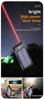 Banque d'énergie 10000mah Charge rapide Banques d'énergie solaire portables Chargeur solaire 10000mah Banque d'énergie solaire à lumière LED forte