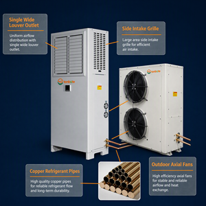 OEM/ODM Professional Vertical Single Cooling Heating Dehumidification Indoor Outdoor Split Industrial Air Conditioner Low Invest - Product Image 3
