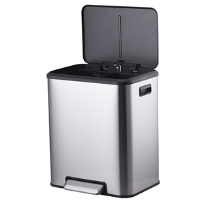 40L tái chế miễn phí thường vụ hộ gia đình thép không gỉ Thùng rác <span class=keywords><strong>bin</strong></span> với nắp nhựa chân đạp Thùng rác có thể cho phòng tắm wbs111 - Product Image 6