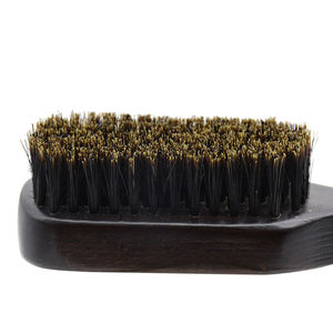 <span class=keywords><strong>Cheveux</strong></span> bilatéraux Salon de coiffure coiffure manche en bois rasage <span class=keywords><strong>balayage</strong></span> brosse à barbe en nylon produits de salon de coiffure brosse à logo personnalisé - Product Image 6