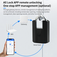 TTLOCK-Cadenas intelligent à empreinte digitale, serrure étanche pour dortoir, antivol, recharge électronique sans clé