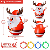 Nouveau Jouet Gonflable de Noël Transfrontalier : Jeu Interactif de Lancer d'Anneaux pour Enfants, Décoration Éducative Précoce